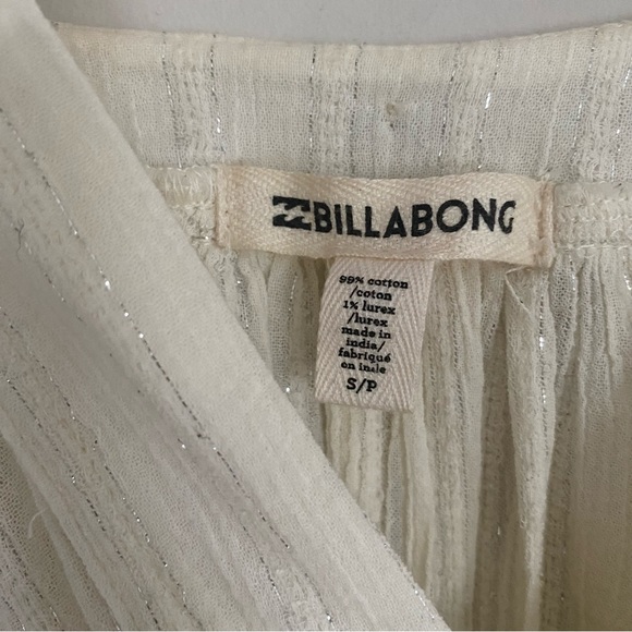 Billabong Secret Lives Dress White Tie Waist Size Small - Picture 8 of 10